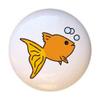 Gold Fish Goldfish Design #002 - Aquarium by CCL - DECORATIVE Glossy CERAMIC Cupboard Cabinet PULLS Dresser Drawer KNOBS view 1