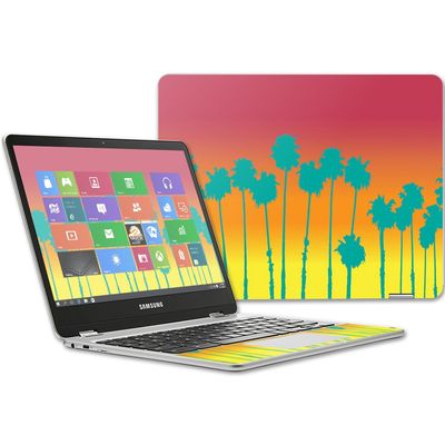 MightySkins Skin Compatible with Samsung Chromebook Plus 12.3"(2017 - Sherbet Palms | Protective, Durable, and Unique Vinyl wrap Cover | Easy to Apply, Remove, and Change Styles | Made in The USA