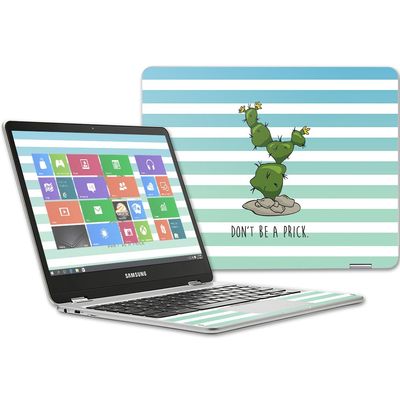 MightySkins Skin Compatible with Samsung Chromebook Plus 12.3"(2017 - Happy Cactus | Protective, Durable, and Unique Vinyl wrap Cover | Easy to Apply, Remove, and Change Styles | Made in The USA