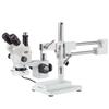 AmScope 7X-90X Simul-Focal Stereo Boom Stand Microscope with a Fluorescent Light view 1