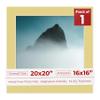 16x16 Mat for 20x20 Frame - Precut Mat Board Acid-Free Show Kit with Backing Board, and Clear Bags Soft Yellow 16x16 Photo Matte Made to Fit a 20x20 Picture Frame Matboard for Framing, Pack of 1 Mat view 1