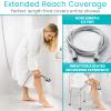 Vive Hand Held Shower Head with Long Hose - Detachable 2 in 1 Universal High Pressure Handheld Adapter - Chrome Finish with Large Waterfall Rainfall (Chrome) view 3