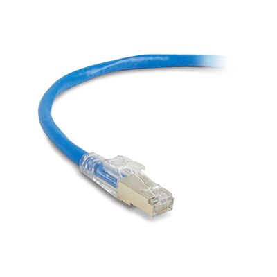 Black Box CAT6A 650-MHz Locking Snagless Patch Cable S/FTP CM PVC BL 3FT - 3 ft Category 6a Network