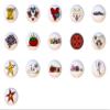 SET OF 16 KNOBS - Primitive Sewing Crafts by CCL - DECORATIVE Ceramic Dresser Drawer PULLS Cabinet Cupboard KNOBS view 1
