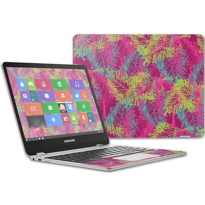 MightySkins Skin Compatible with Samsung Chromebook Plus 12.3"(2017 - Magenta Summer | Protective, Durable, and Unique Vinyl wrap Cover | Easy to Apply, Remove, and Change Styles | Made in The USA