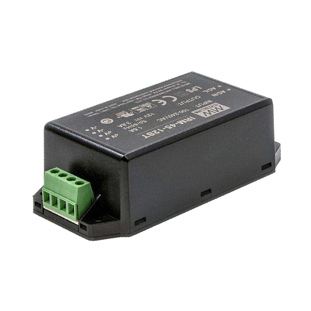 MEAN WELL MW IRM-45-12ST 12V 3.8A Miniature Encapsulated Type Green Open Frame Power Supplies