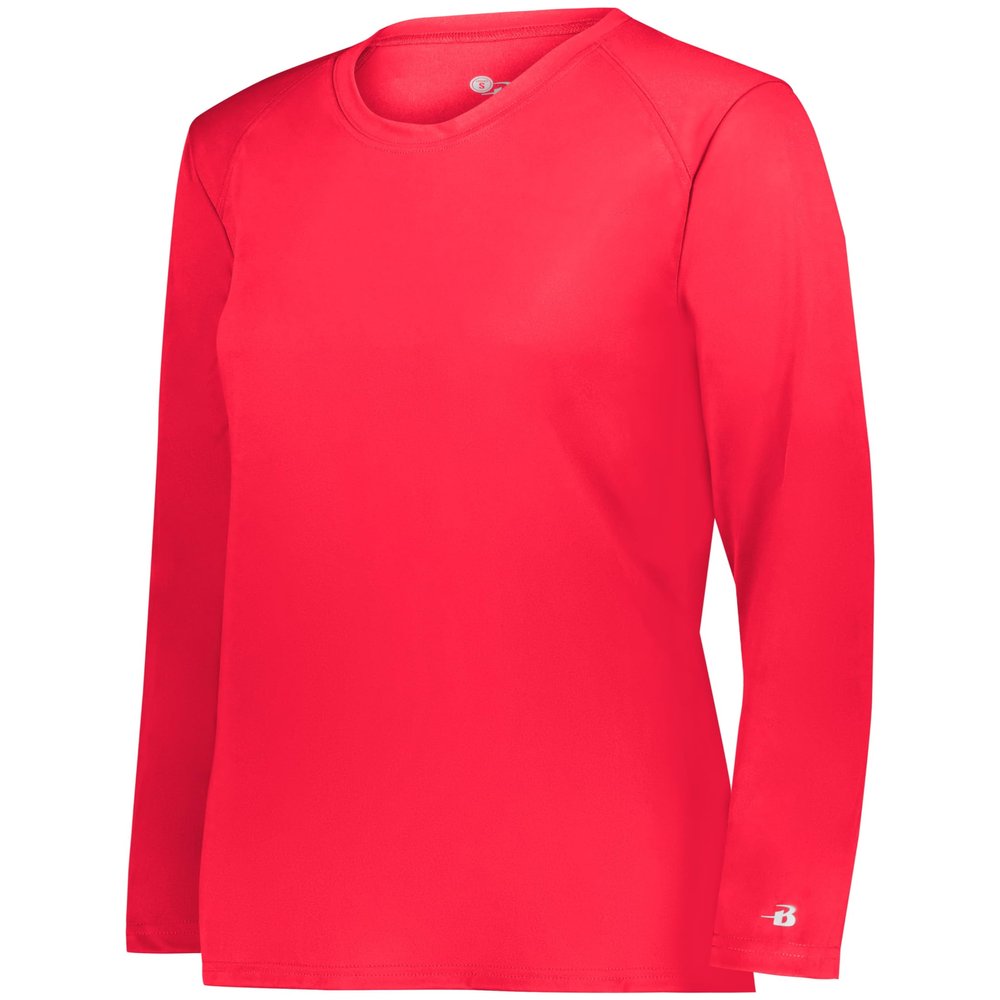 B-Core Ladies' L/S Tee Hot Coral X-Small