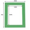 5x7 Mat for 8.5x11 Frame - Precut Mat Board Acid-Free Show Kit with Backing Board, and Clear Bags Bright Green 5x7 Photo Matte Made to Fit a 8.5x11 Picture Frame Matboard for Framing, Pack of 100 Mats view 3