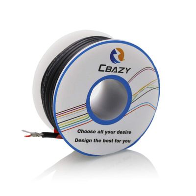 CBAZY 24 AWG Shielded Control Cable, 8m Black, Audio Cable, Compatible with Audio Equipment
