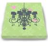Modern Paris Shabby Chic Chandelier - Paisley & Lovebirds Stretched Canvas Nursery Decor - Wall Art that Makes a Memorable Baby Gift - Wooden Frame Construction - Ready to Hang 11X14 view 3
