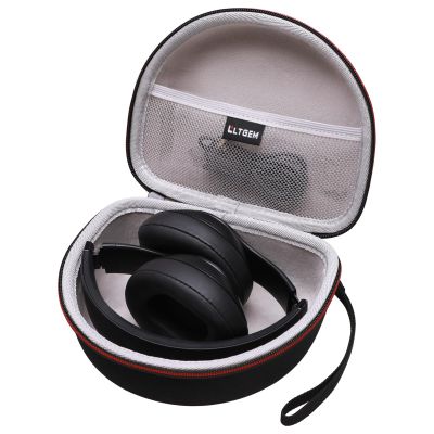 Headphone Case Compatible with Beats Studio Pro/Solo 4 / Studio 3 / Solo 3 / Picun B8 / BERIBES/JLab JBuds Lux ANC Wireless Bluetooth Noise Cancelling Headphones, Black+Gray(Case Only)