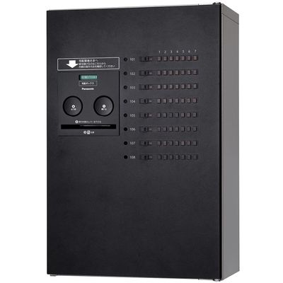 Panasonic CTNR4130LTB Combo-Maison Home Delivery Box, Half, 1 Tablet (Front), Left Opening, Cast Iron, Black