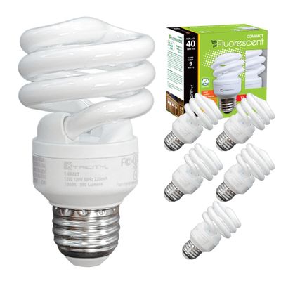 Xtricity Compact Fluorescent Light Bulb T2 Spiral, E26 Base (6 Pack)