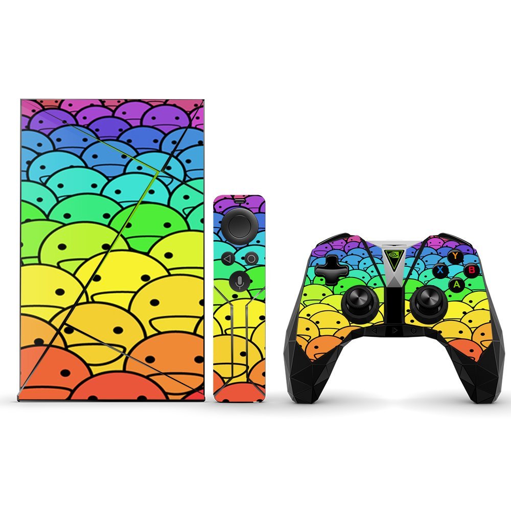 MightySkins Skin Compatible with NVIDIA Shield TV (2017) wrap Cover Sticker Skins Happy Faces