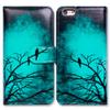 Bcov Case for iPod Touch 7/iPod Touch 6,Bcov Black Bird Green Wallet Flip Leather Cover Case with Credit Card ID Card Slot Holder Kickstand for iPod Touch 7/6/5 view 1