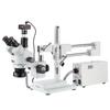 AmScope 3.5X-180X Trinocular Fiber Optic Boom Stereo Microscope and 5MP Camera view 1