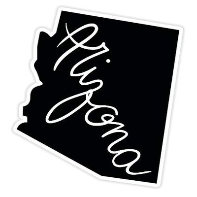 Arizona State Shape - 5" Vinyl Sticker - for Car Laptop I-Pad - Waterproof Decal