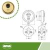 Amig - Security Shield for Locks with Anti-Drill Plate Mod. 30 -  65 mm - Solid Outer Ring - With Screws and Bracket - Matte Finish Brass view 3