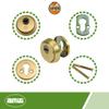 Amig - Security Shield for Locks with Anti-Drill Plate Mod. 30 -  65 mm - Solid Outer Ring - With Screws and Bracket - Matte Finish Brass view 4