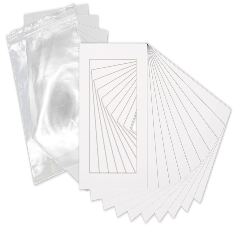 13x19 Mat for 18x24 Frame - Precut Mat Board Acid-Free Show Kit with Backing Board, and Clear Bags White 13x19 Photo Matte Made to Fit a 18x24 Picture Frame Matboard for Framing, Pack of 100 Mats