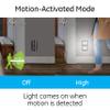 GE Enbrighten LED Motion Sensor Night Light, Plug-in, 40 Lumens, Motion-Select with 25ft Detection, Dusk-to-Dawn, Brushed Nickel Louver  37299 (1 Pack) view 2