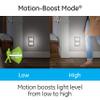 GE Enbrighten LED Motion Sensor Night Light, Plug-in, 40 Lumens, Motion-Select with 25ft Detection, Dusk-to-Dawn, Brushed Nickel Louver  37299 (1 Pack) view 3