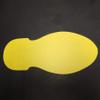 LiteMark 9 Inch Lemon Yellow Unifoot Footprint Stickers Safe for Floors and Walls - 6 Pairs - Straight Feet Design view 2