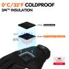Vgo 1-Pair 32 or Above Lined Winter Warm Synthetic Leather Gloves,Cooler Gloves (Size L, Black, SL8270F) view 2