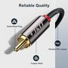 J&D 2 RCA M/M Stereo Audio Cable, Gold-Plated 2RCA Male to 2RCA Male Copper Shell Auxiliary Audio Cord for Home Theater HDTV Amplifiers Hi-Fi Systems Speakers, RCA Audio Cables, 6 Feet view 2