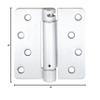 Stone Harbor Hardware Self-Closing Door Hinge, 4 Inches, 1/4" Radius Corner, Satin Chrome view 2