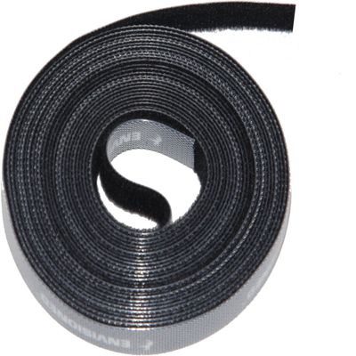 16ft x 1/2 inch Hook Loop Cable Ties Roll | ENVISIONED Multipurpose Fastening Reusable Straps | Cut-To-Length Self Gripping Fastener | Cable Management Tape (Black)