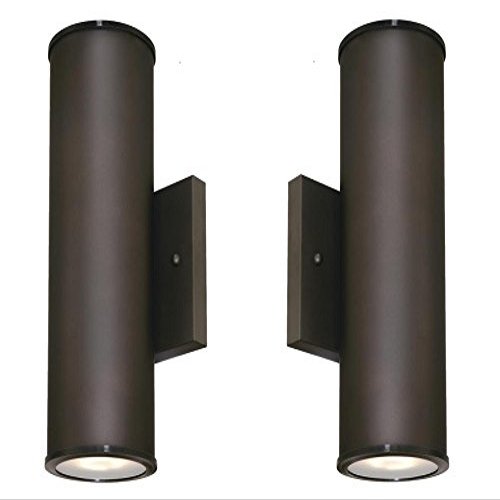 Westinghouse 6315700 Mayslick Two-Light LED Up and Down Light Outdoor Wall Fixture with Frosted Glass Lens, Oil Rubbed Bronze