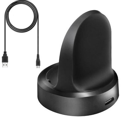 EXMRAT for Gear S2 Charger, Charging Cradle Dock for Samsung Gear S2, Gear S2 Classic Smart Watch (Black)