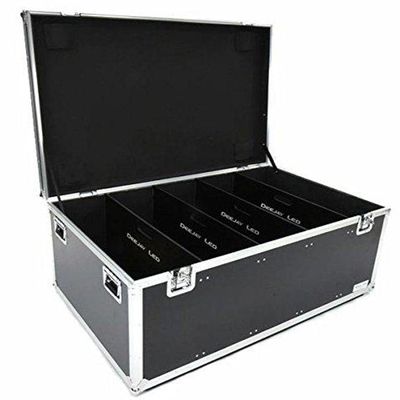 Trunk 61x31x23 With Wheels Engineered To Hold Tools/Lighting Or Others With Caster Board Recessed Handle And Pro Gauge Ball Corners One Black Interior Divider DEEJAYLED TBHTUT603724W