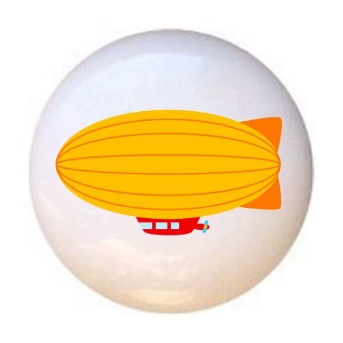 Zeppelin - Transportation by PP - DECORATIVE Glossy CERAMIC Cupboard Cabinet PULLS Dresser Drawer KNOBS