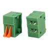 uxcell 10pcs KF141R 150V 2A 2.54mm Pitch 2P Green Spring Terminal Block view 2