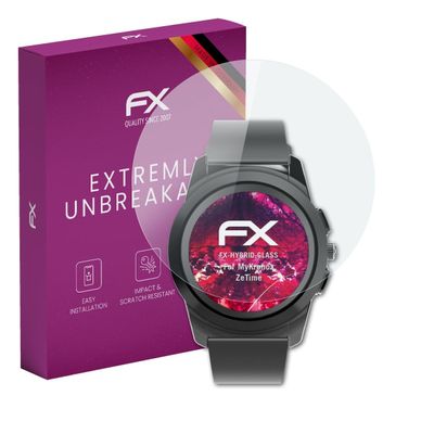 atFoliX Plastic Glass Protective Film compatible with MyKronoz ZeTime, 9H Hybrid-Glass FX Screen Protector