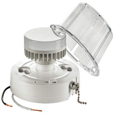 Leviton LED Ceiling Lamp Holder with 10W Bulb Guard, 9850-LED, White