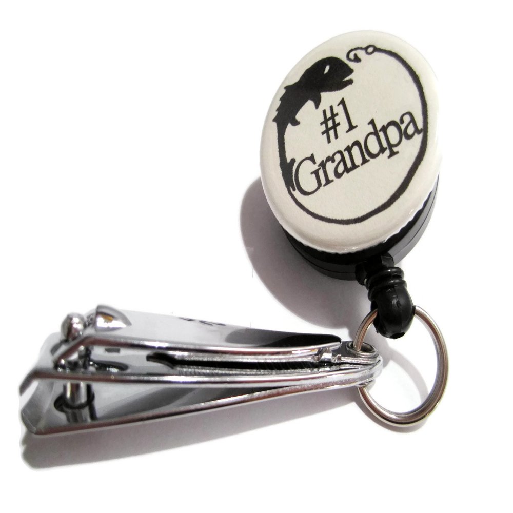 ATLanyards #1 Grandpa Fishing Cutters, Grandpa Fishing Gift, Grandpa Fishing Nippers, Grandpa, Khaki 25