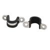 uxcell 16mm Dia Rubber Lined U Shaped 304 Stainless Steel Pipe Clip Hose Clamp 4pcs view 3