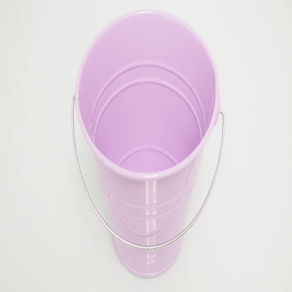 rackcrafts.com Large/XL Metal Sand Water Paint Pails Buckets Party Favor Wedding Baby Shower (XL - Lavender)