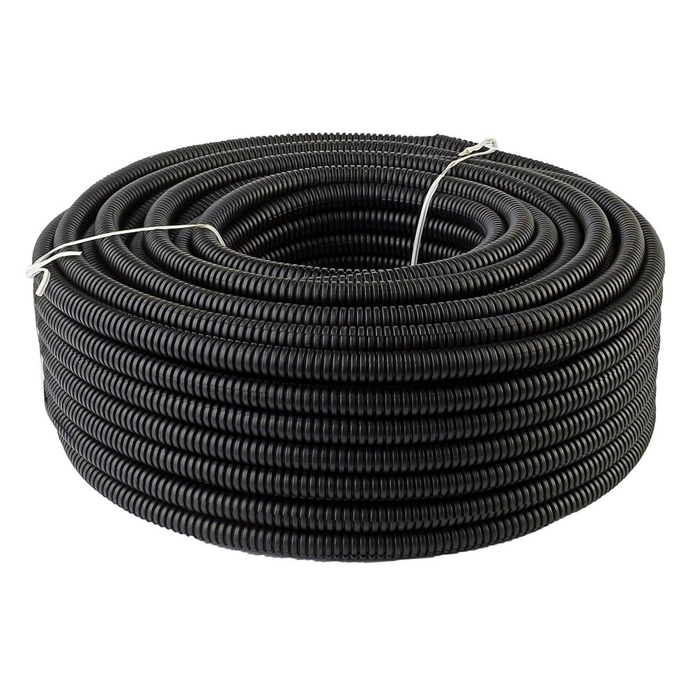 100 Feet 3/8" 9mm Split Wire Loom Conduit Polyethylene Tubing Black Color Sleeve Tube