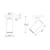 WAC Lighting Paloma MO 927-BK 4023 Adjustable LED Monopoint Finish, 90+ CRI and 2700K, Black view 3
