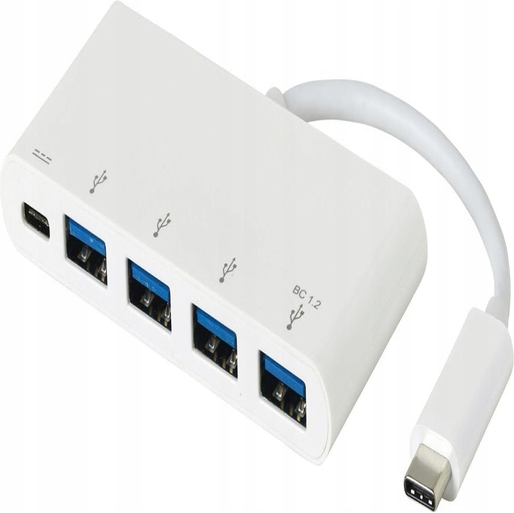 eSTUFF USB-C Charging hub USB 3.0 (3.1 Gen 1) Type-C White
