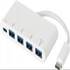 eSTUFF USB-C Charging hub USB 3.0 (3.1 Gen 1) Type-C White view 1