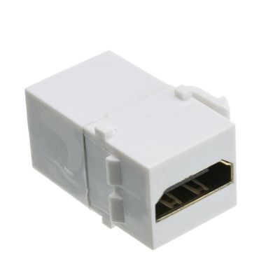 ACL HDMI Female to HDMI Female Coupler/Keystone Insert, White, 1 Pack