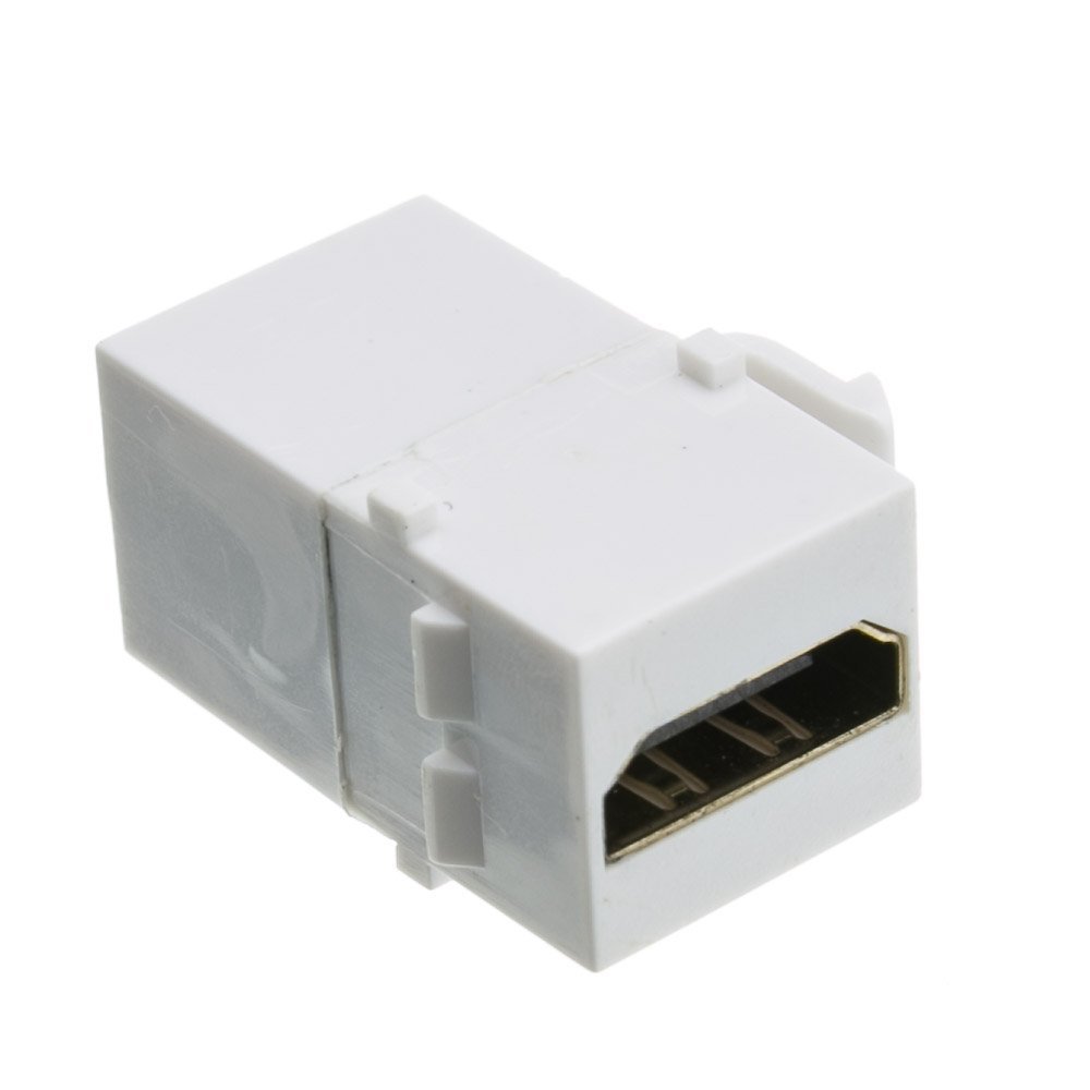 ACL HDMI Female to HDMI Female Coupler/Keystone Insert, White, 1 Pack