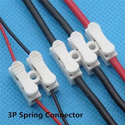 100pcs x Spring Connector wire 3p no welding no screws Connectos cable Terminal