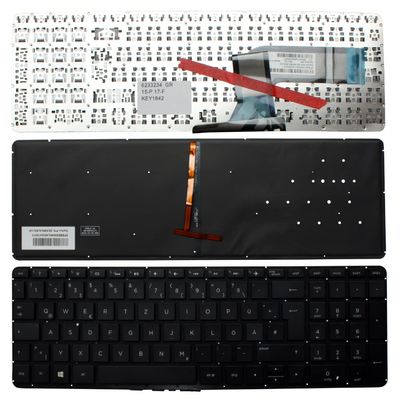 Power4Laptops German Layout Backlit Black Replacement Laptop Keyboard Compatible with HP Pavilion 15-p031nf