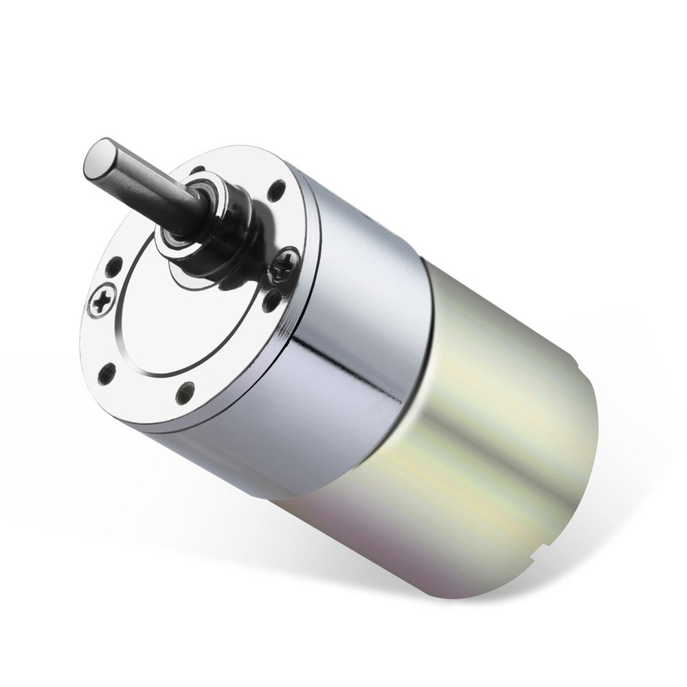 Greartisan DC 12V 100RPM Gear Motor High Torque Electric Micro Speed Reduction Geared Motor Eccentric Output Shaft 37mm Diameter Gearbox